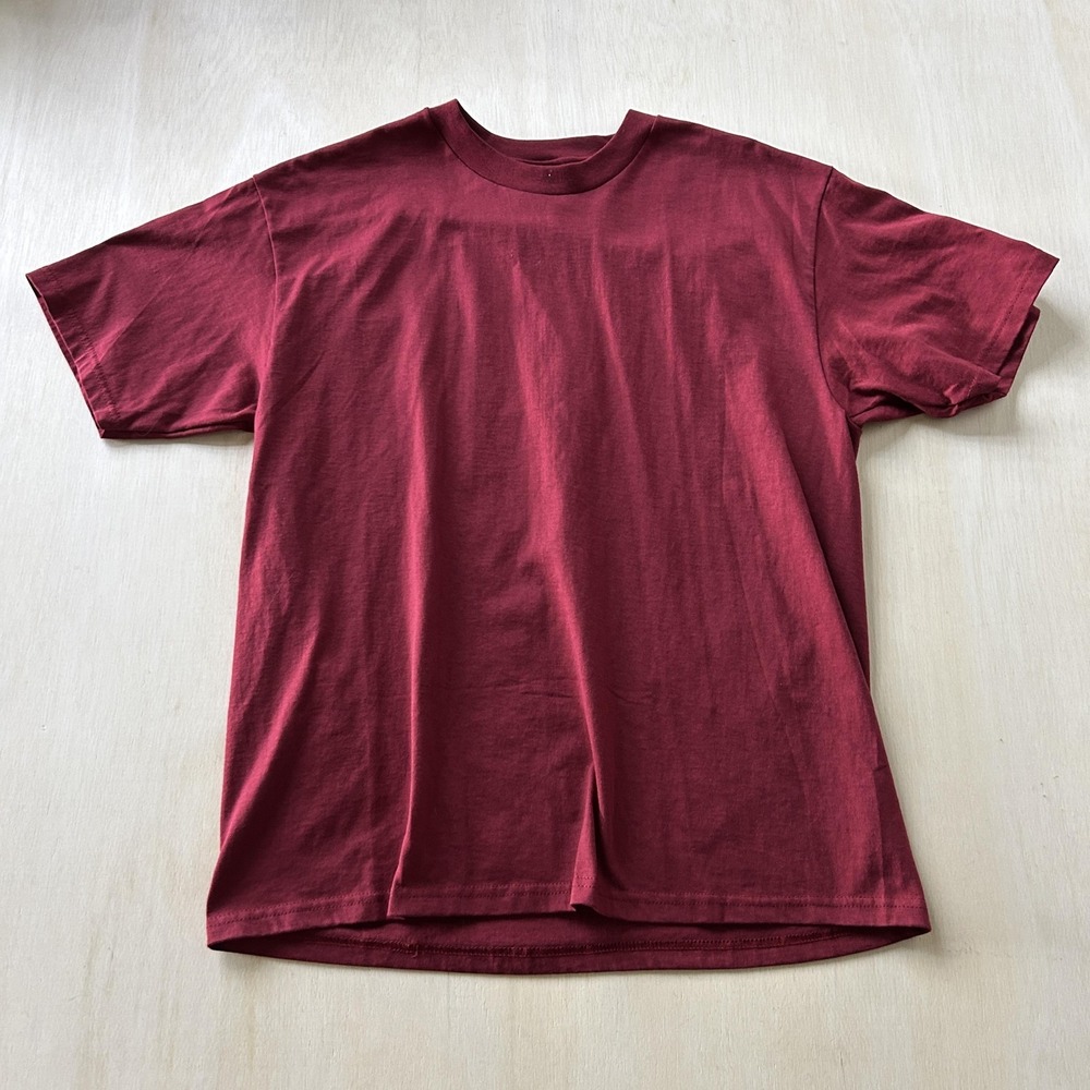 Vintage Hanes Heavyweight 50/50 Shirt Mens Large Red Blank Tee T-Shirt